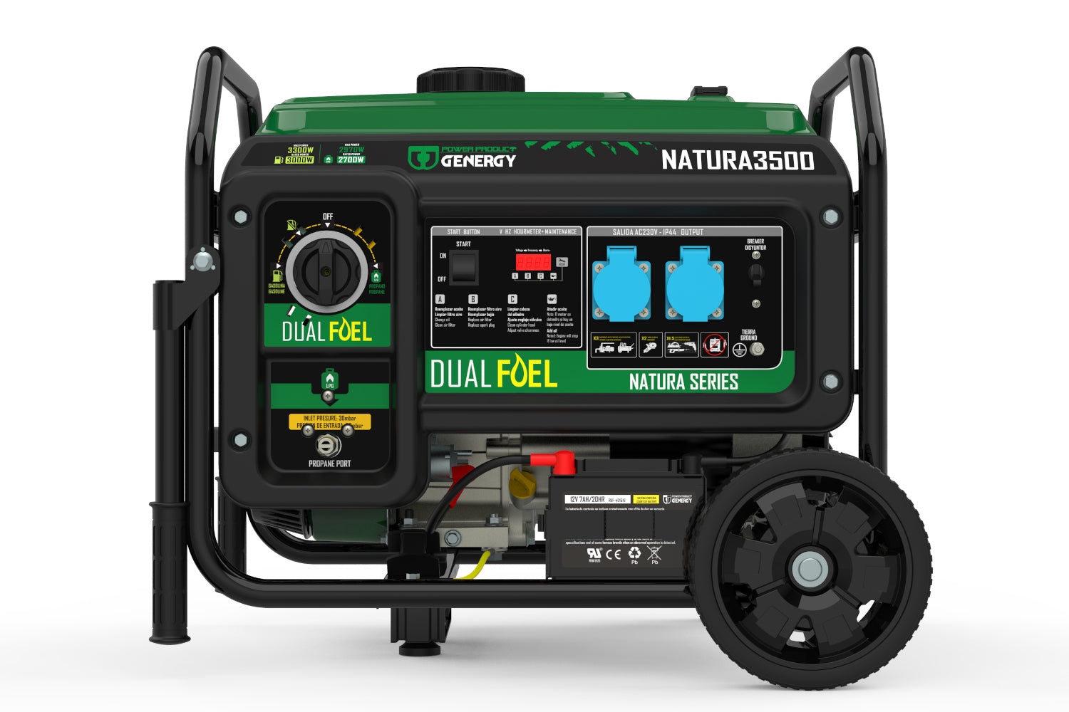 Dualfuel Stromerzeuger 3300W Genergy Natura 3500 SVR - Benzin & LPG
