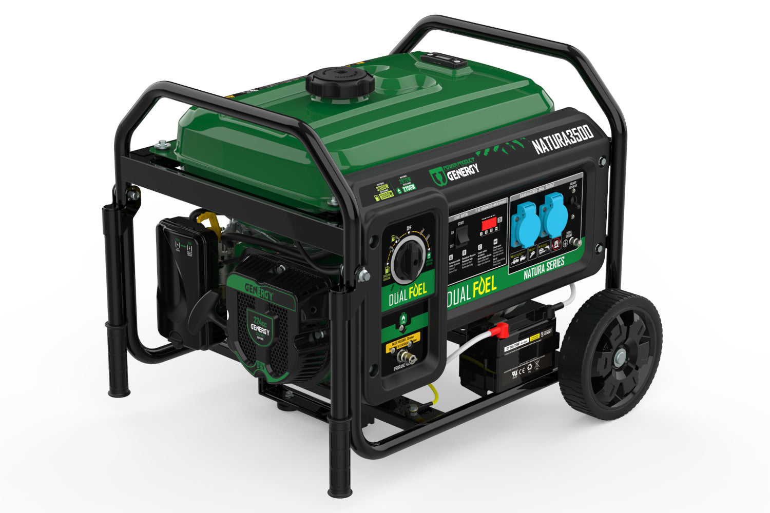 Dualfuel Stromerzeuger 3300W Genergy Natura 3500 SVR - Benzin & LPG