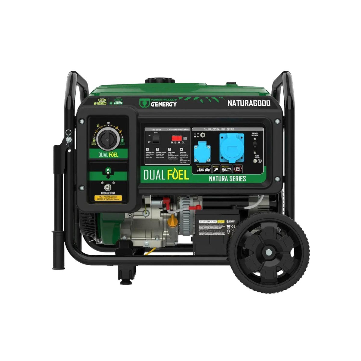 Dualfuel Stromerzeuger 5500W Genergy Natura 6000  SVR - Benzin & LPG Genergy