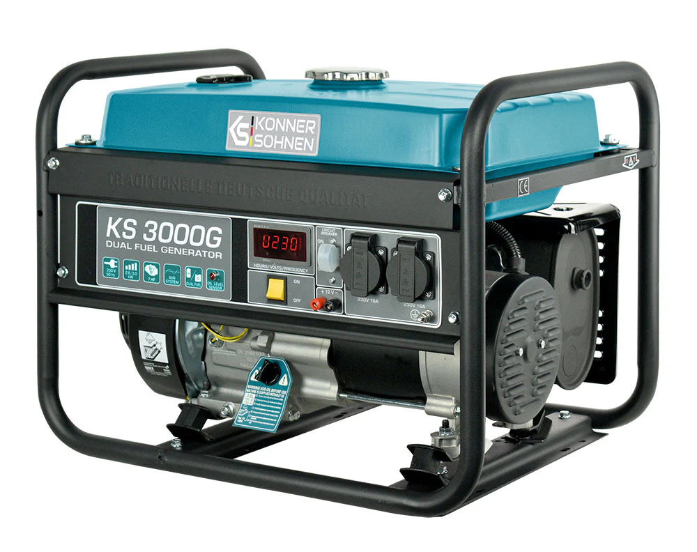 DualFuel Stromerzeuger AVR 3000 Watt Könner & Söhnen KS 3000G