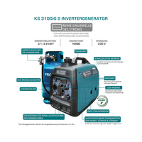 Inverter Stromerzeuger DualFuel 3100 Watt KS 3100iG S Könner & Söhnen