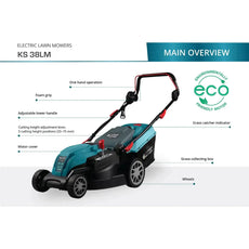 Elektrischer Rasenmäher KS 38LM Schnittbreite 38cm Könner & Söhnen