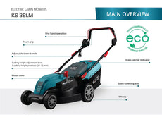 Elektrischer Rasenmäher KS 38LM Schnittbreite 38cm