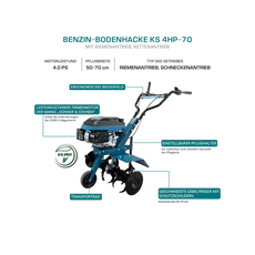 Benzin-Bodenhacke KS 4HP-70 Könner & Söhnen