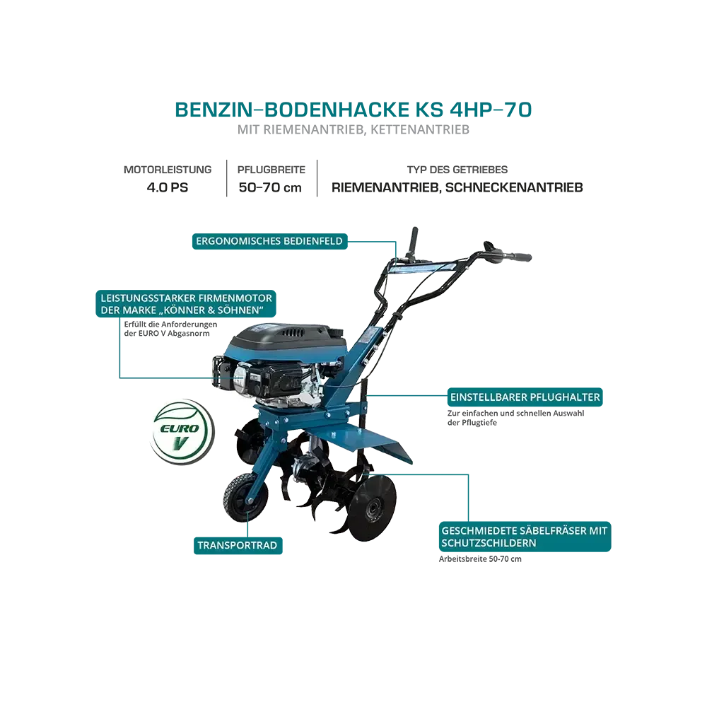 Benzin-Bodenhacke KS 4HP-70 Könner & Söhnen