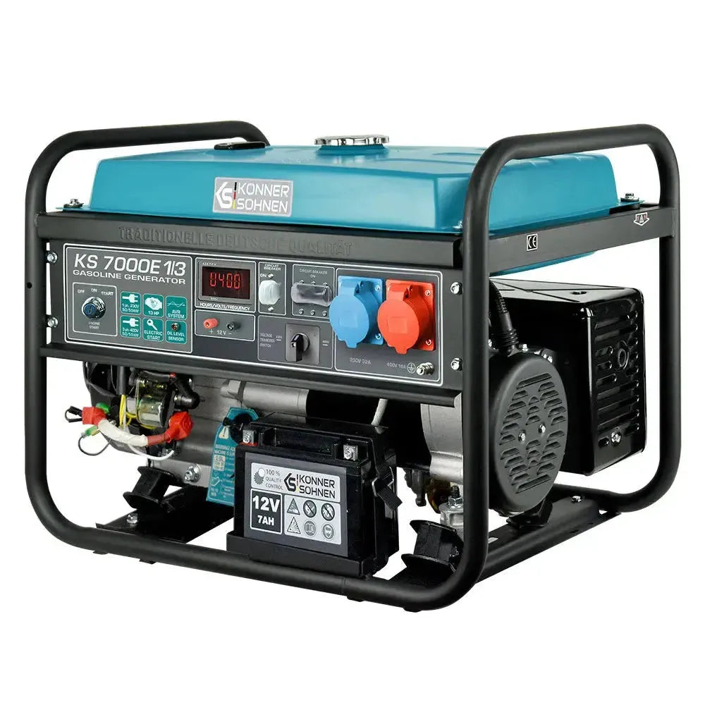 Benzin AVR Stromerzeuger 5500 Watt Könner & Söhnen KS 7000E-1/3 mit E-Start  230/400V - SamePower Könner & Söhnen