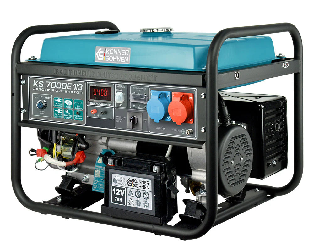 Benzin AVR Stromerzeuger 5500 Watt Könner & Söhnen KS 7000E-1/3 mit E-Start  230/400V - SamePower