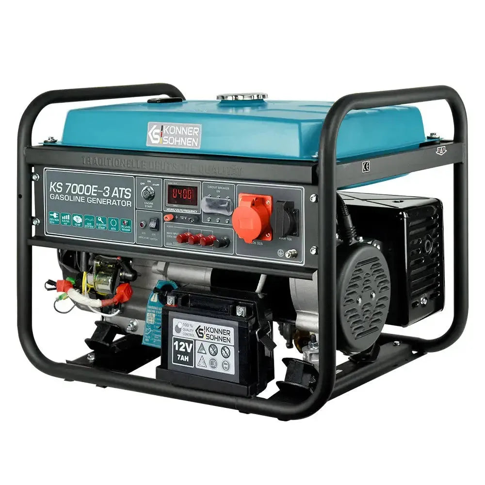 Benzin AVR Stromerzeuger 5500 Watt Könner & Söhnen KS 7000E-3-ATS - 400V mit ATS Einheit Könner & Söhnen