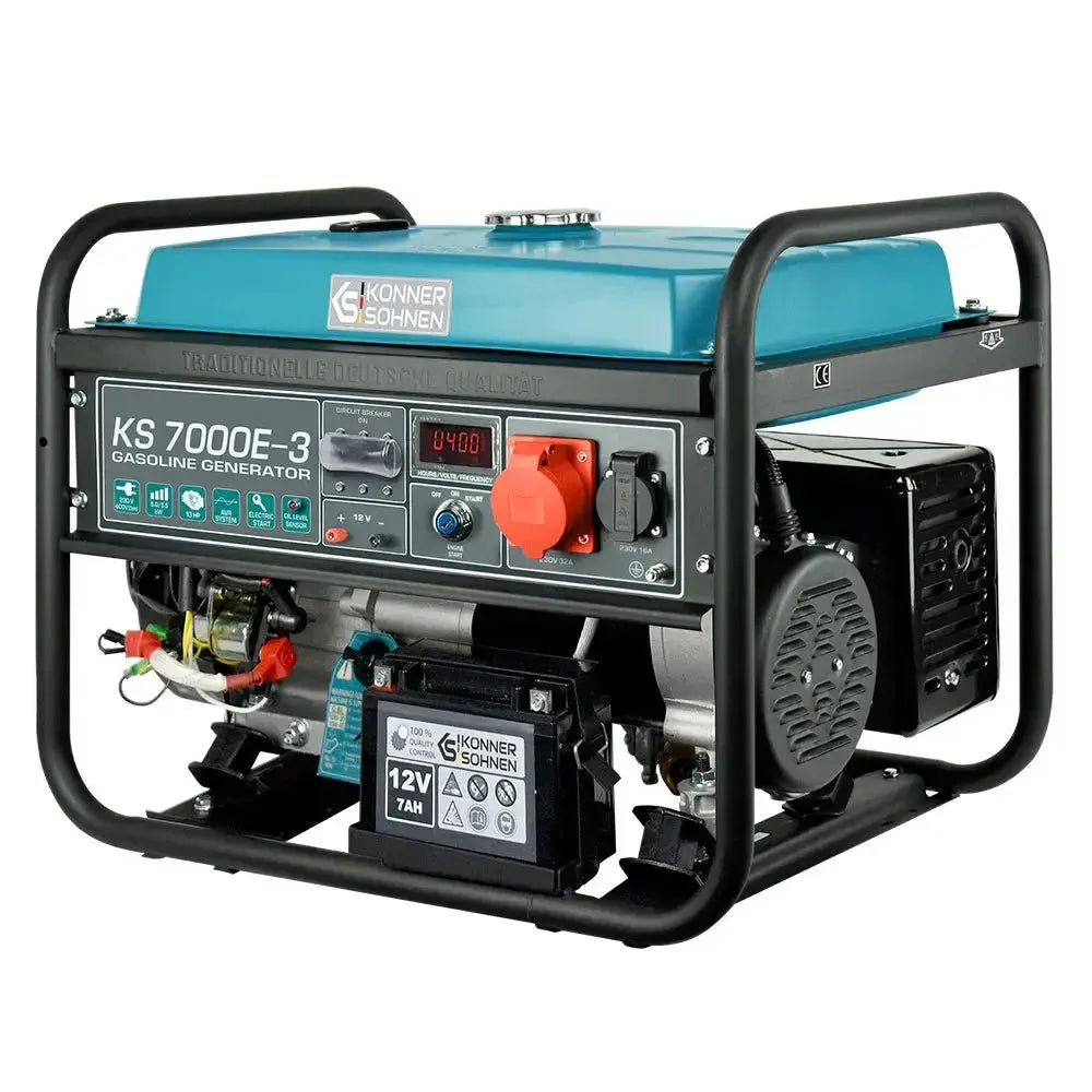 Benzin AVR Stromerzeuger 5500 Watt Könner & Söhnen KS 7000E-3 mit E-Start 400V Könner & Söhnen