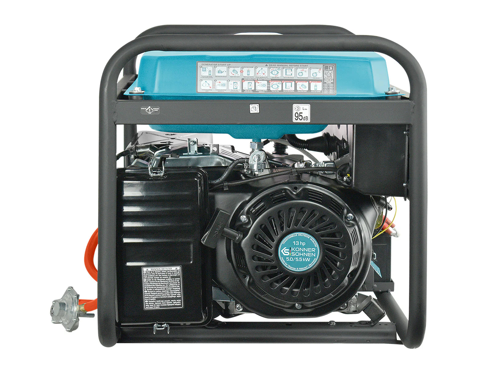 DualFuel Stromerzeuger AVR 5500 Watt Könner & Söhnen KS 7000E G