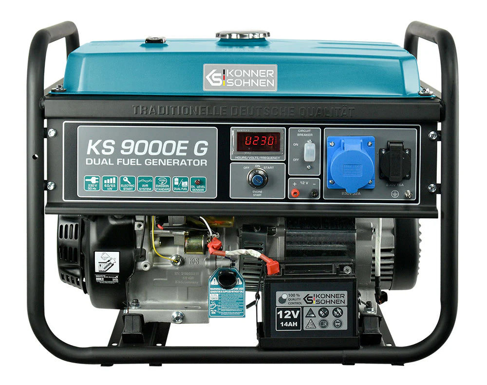 DualFuel Stromerzeuger AVR 6500 Watt Könner & Söhnen KS 9000E G