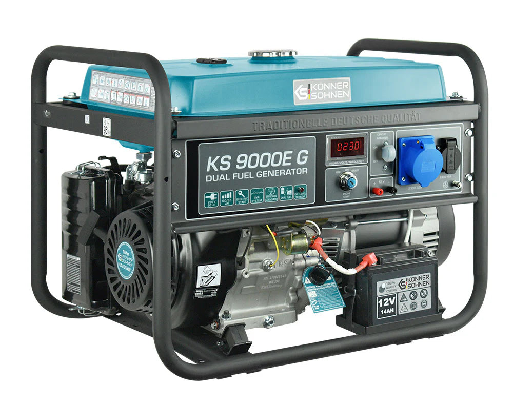 DualFuel Stromerzeuger AVR 6500 Watt Könner & Söhnen KS 9000E G