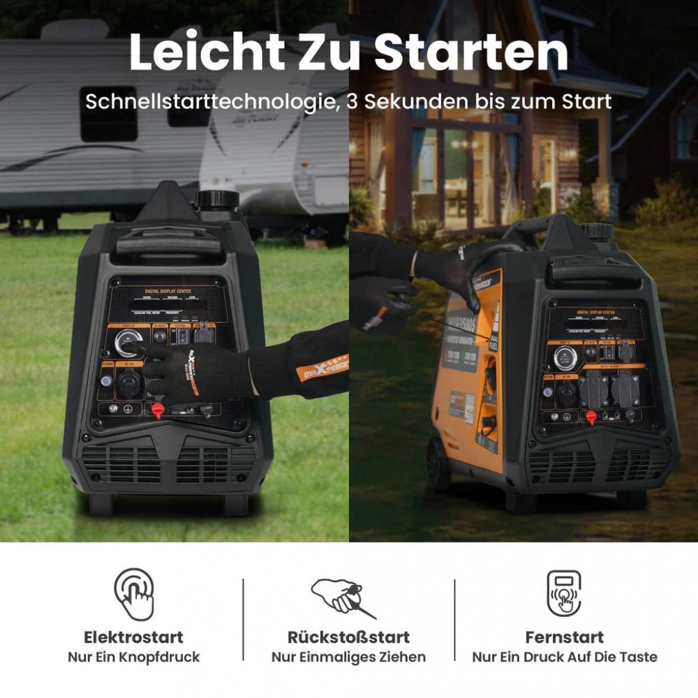 3500 Watt DualFuel Inverter Stromerzeuger maXpeedingrods MXR 3500S